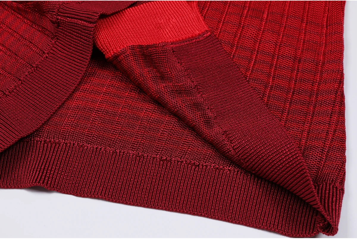 High Quality Spring And Autumn New Fashion Knitted Elastic Stripe Gradient Women's Cardigan+sleeveless Dress Women's Set
