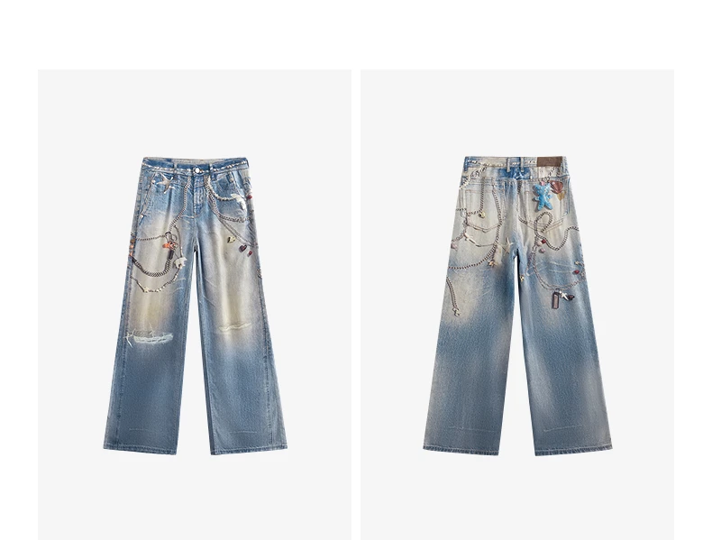 TOYOUTH Women Denim Jean 2025 Spring New Long Pants 8518053