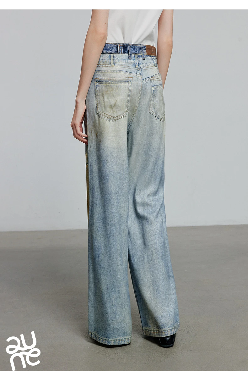 TOYOUTH Women Denim Jean 2025 Spring New Long Pants 8518053