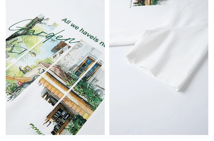 VIMLY Pure Cotton Women's Graphic T-Shirt 2026 Summer Tee Shirt Ladies Short Sleeve T-shirt Loose Simple Printed Tops M9828