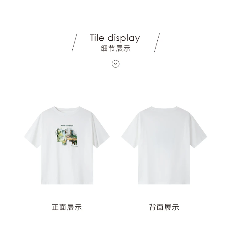 VIMLY Pure Cotton Women's Graphic T-Shirt 2026 Summer Tee Shirt Ladies Short Sleeve T-shirt Loose Simple Printed Tops M9828