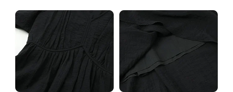 CHIC VEN Fashion Women Dresses Vintage V-neck Puff Sleeve Long Dress Solid White Loose Female Clothing Summer New 2026