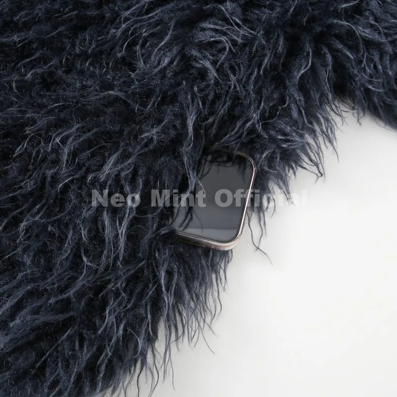 Neo Mint 2025 Winter Lulicore Fashion Brown Faux Fur Coat Women Chic Autumn Warm Fluffy Sheep Fur Jacket Big Fur Collar Overcoat