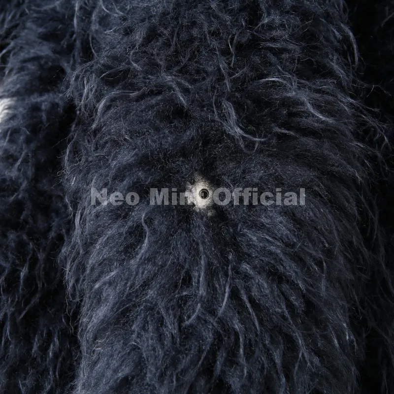 Neo Mint 2025 Winter Lulicore Fashion Brown Faux Fur Coat Women Chic Autumn Warm Fluffy Sheep Fur Jacket Big Fur Collar Overcoat