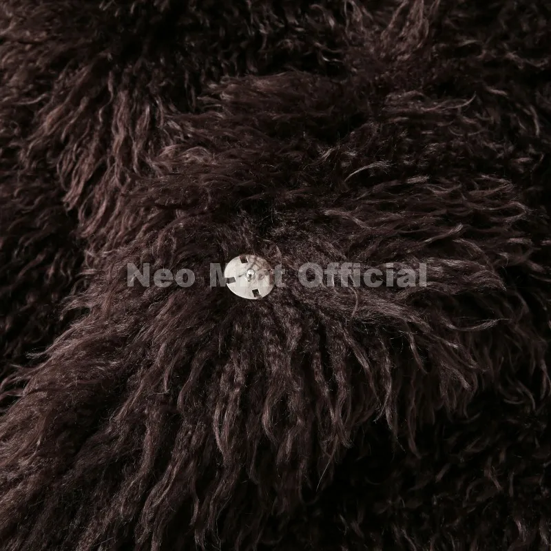 Neo Mint 2025 Winter Lulicore Fashion Brown Faux Fur Coat Women Chic Autumn Warm Fluffy Sheep Fur Jacket Big Fur Collar Overcoat