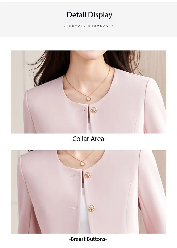 High-End Navy Blue Women's Two-Piece Suit Set Mid-Sleeve round Neck Casual Outfit for Lawyers Teachers Business Summer 2026