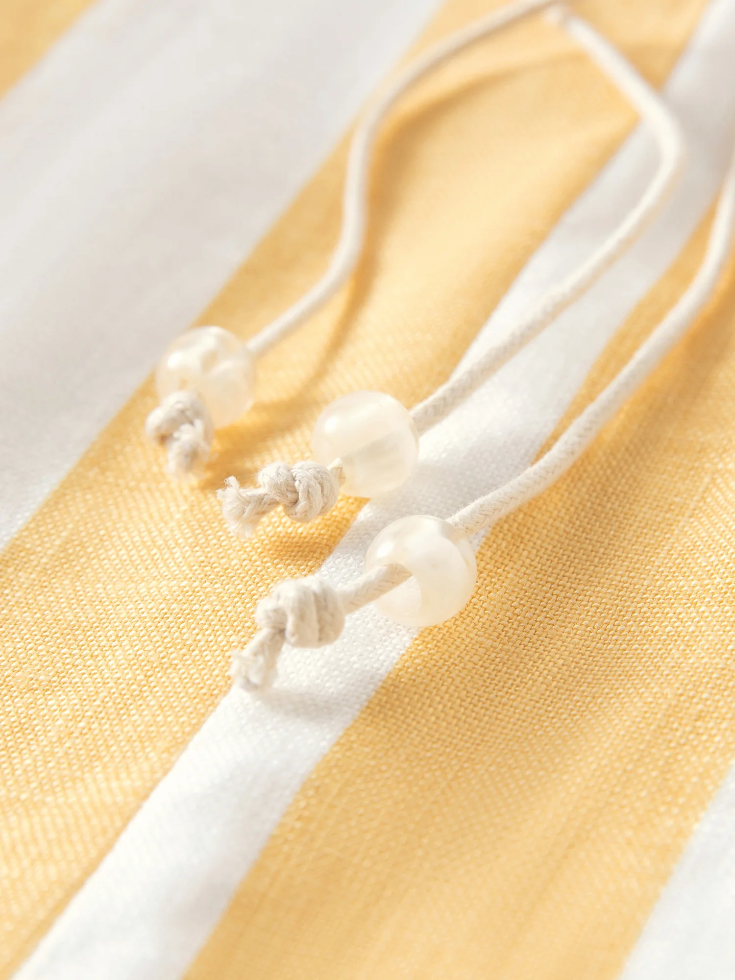 FSLE 2026 Summer Women's Lemon and White Striped A-Line Mini Skirt - Casual Nature-Inspired Flowy Style for Daily Outings
