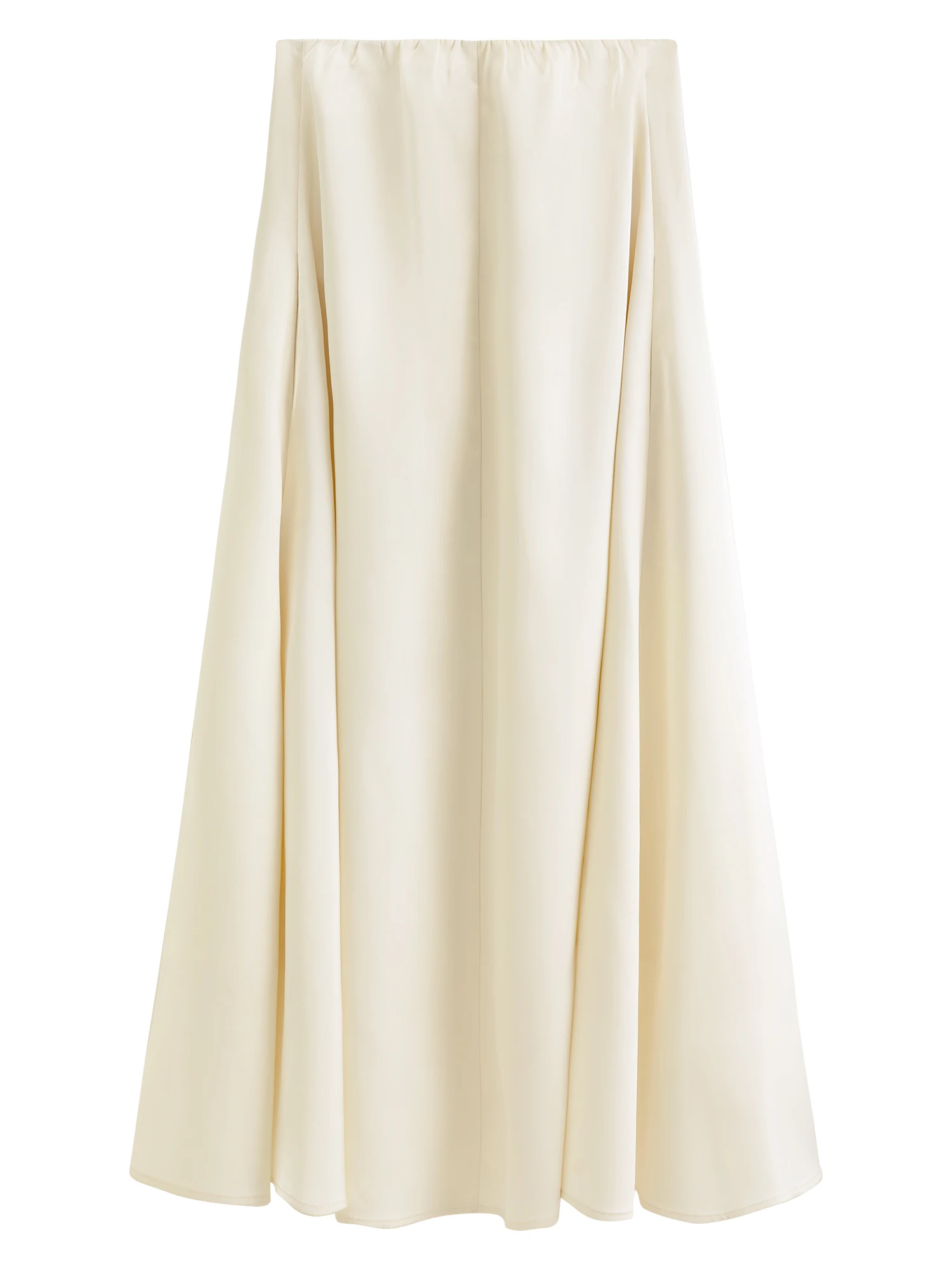 FSLE【L'amour Series】Summer Women's Strapless Satin Maxi Dress with Bow Detail Handmade Floral Appliques for Special Occasions