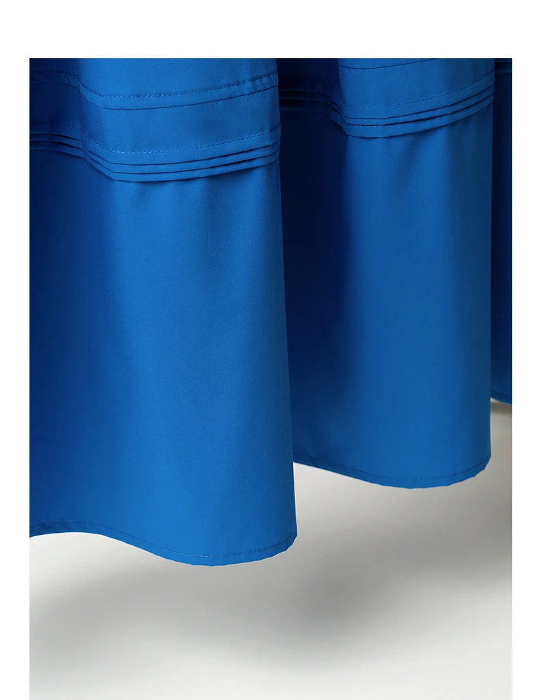 TOYOUTH Women Skirt 2026 Summer New Solid Klein Blue Pin Tuck Cocoon Silhouette Petite Midi Skirt