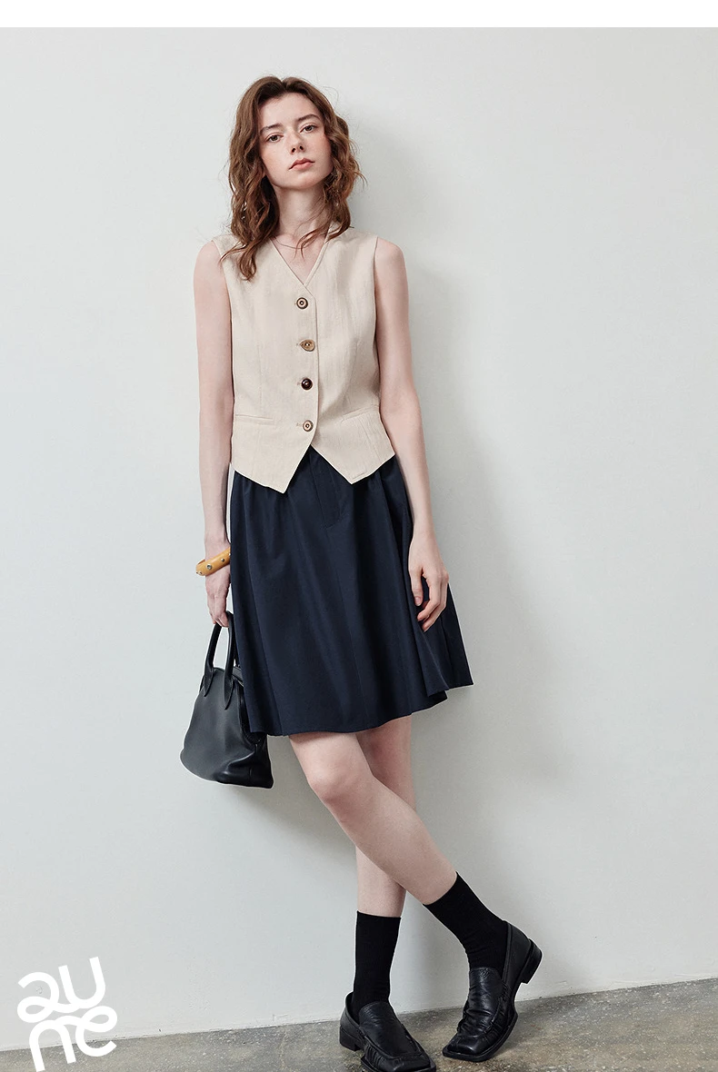 TOYOUTH Women's Old Money Vest Waistcoat 2026 Summer Lyocell Linen Slim Fit Cropped Sleeveless Lightweight Breathable Elegant