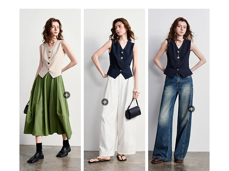 TOYOUTH Women's Old Money Vest Waistcoat 2026 Summer Lyocell Linen Slim Fit Cropped Sleeveless Lightweight Breathable Elegant
