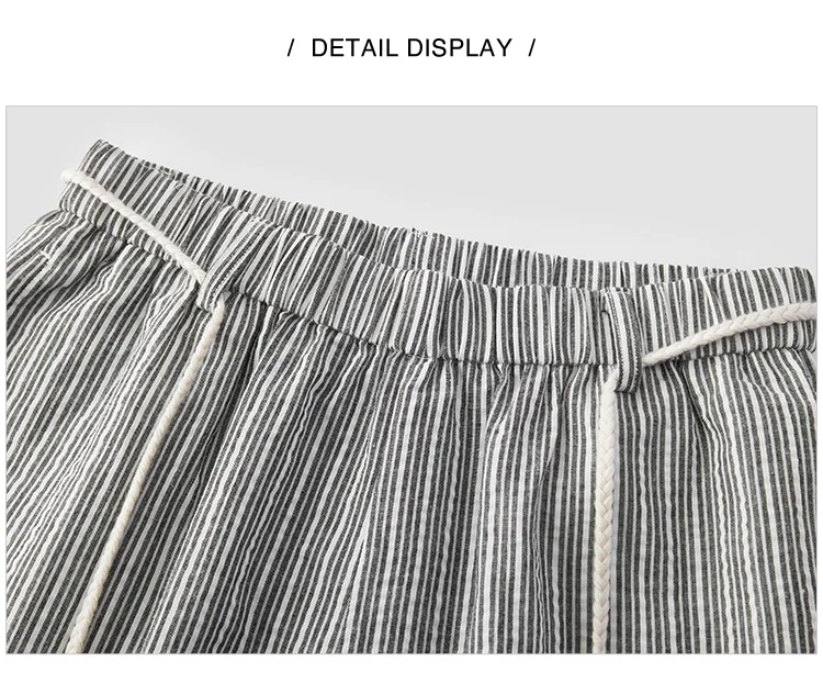 Semir Women Pants Striped 2026 Soft Drape Wide Leg Belted Urban Casual Everyday Style Soft Comfortable Daily Wear Trendy