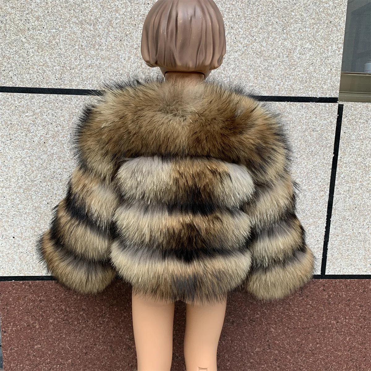 Children's Fox Fur Jacket Real Fox Fur Childs Fur Coat Suitable for Girls and Boys Aged 1-15 Years Old Kids Fur Coat Universal