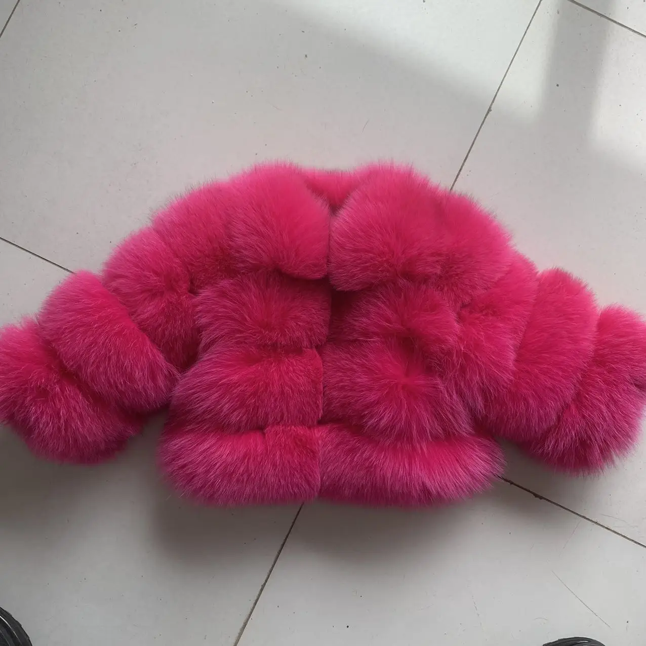 Children's Fox Fur Jacket Real Fox Fur Childs Fur Coat Suitable for Girls and Boys Aged 1-15 Years Old Kids Fur Coat Universal