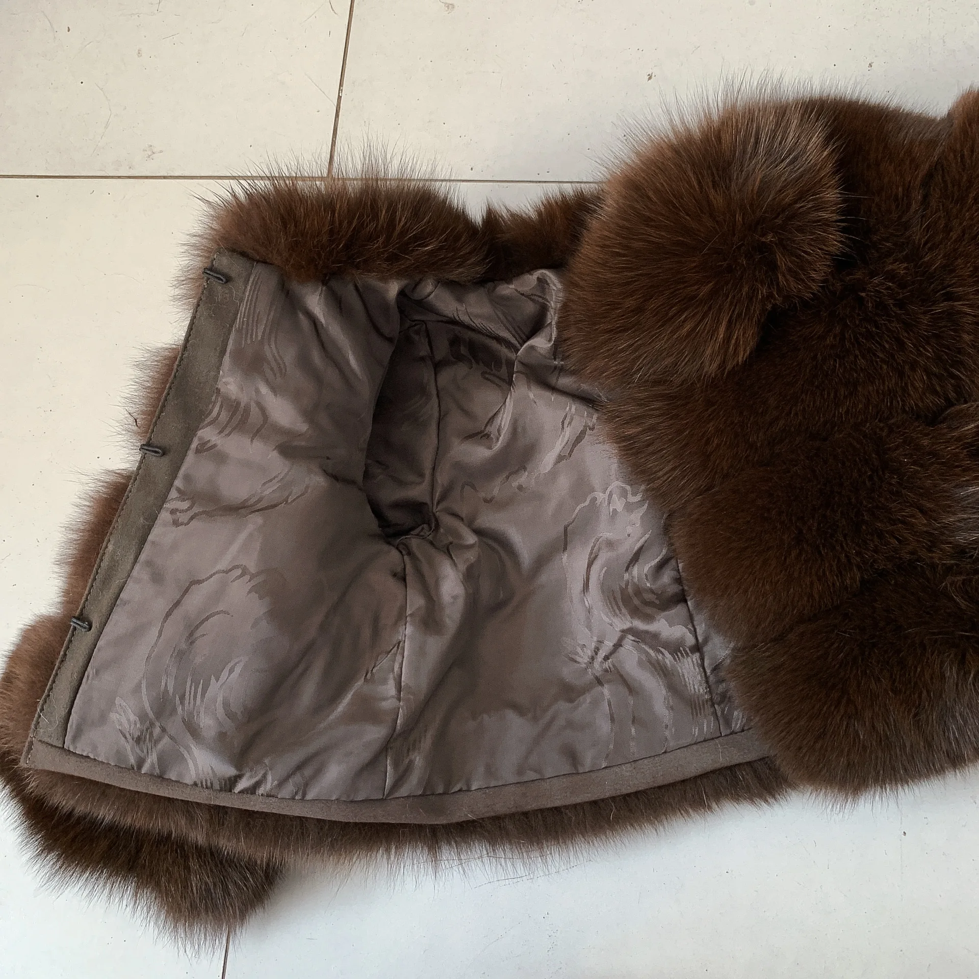 Children's Fox Fur Jacket Real Fox Fur Childs Fur Coat Suitable for Girls and Boys Aged 1-15 Years Old Kids Fur Coat Universal