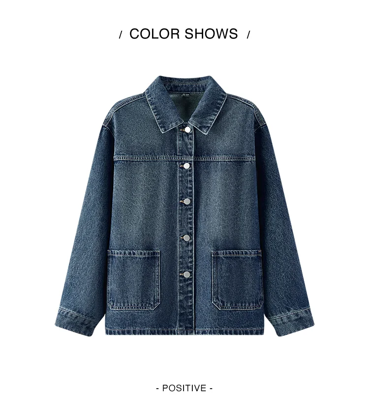 Semir Denim Jacket Women Lapel Drop-shoulder Top Casual and Elegant 2025 Spring New Loose Jacket Instagram Trendy
