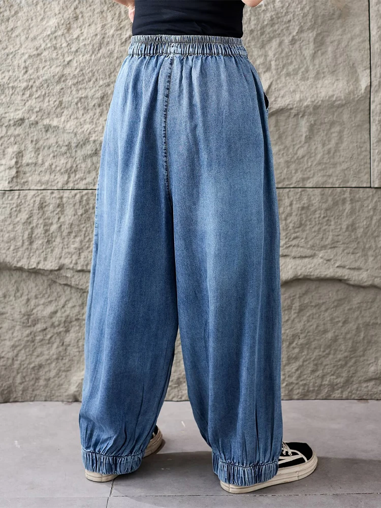 Amax LuluE 2026 Outfits Ladies Fashion T-Shirts Suits Loose Printed Denim Two Pieces Sets Loose Tops Casual Jeans Classic Pants