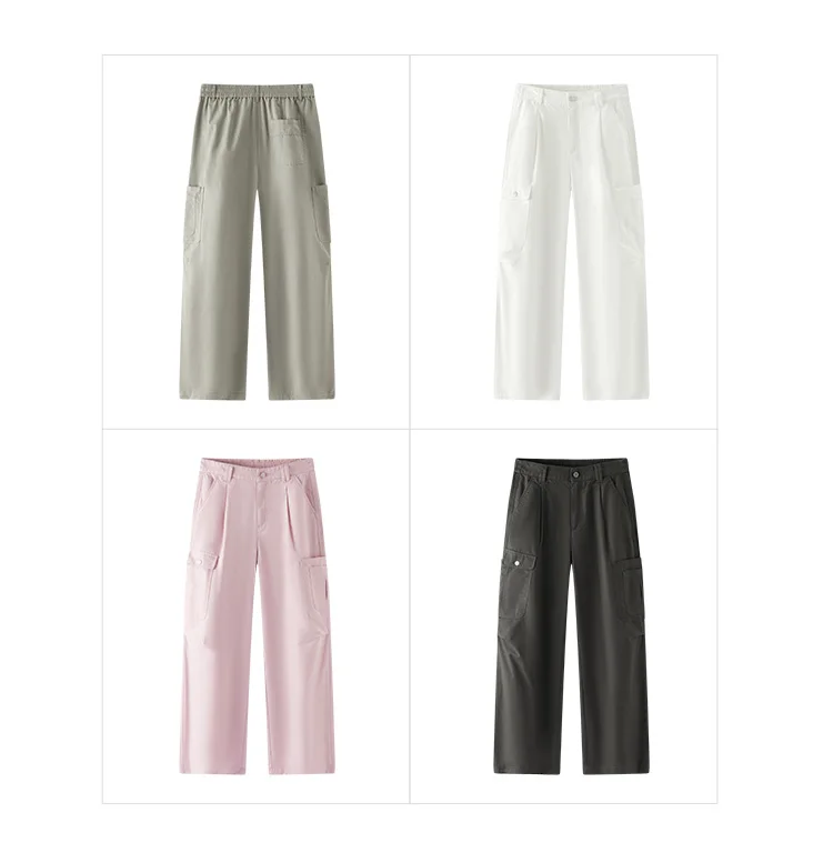 Semir Women Pants Pleated 2026 Drawstring Elastic Waist Workwear Wide Leg Urban Casual Everyday Style Soft Comfortable