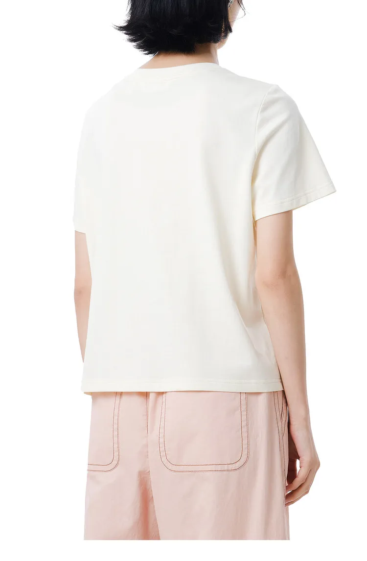 MOVEUP Short Sleeves Round Neck T-Shirt 2026 Summer New Pure Cotton Cat Print Tees Commuting Loose Fit Top For Women 325210580