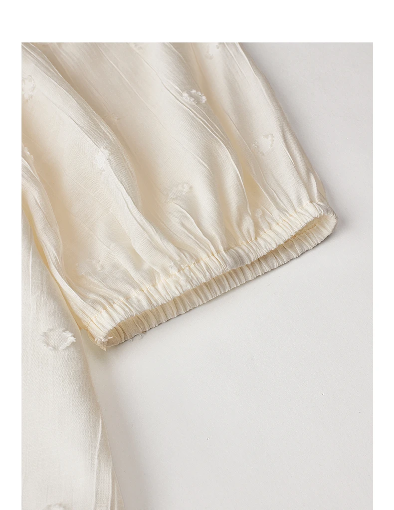 TOYOUTH Women Shirts 2026 Summer New French Style Square Neck Puff Sleeve Jacquard Pastoral Atmosphere Fairy Elegant Casual Tops