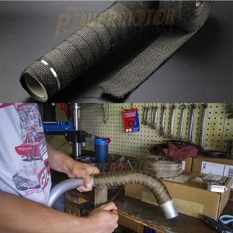 Motorcycle Exhaust Systems Muffler Wrap Heat Wrap Bandage Tuning 5cm 5M 10M 15M Pitbike Enduro Motocross Exhaust Thermal Band