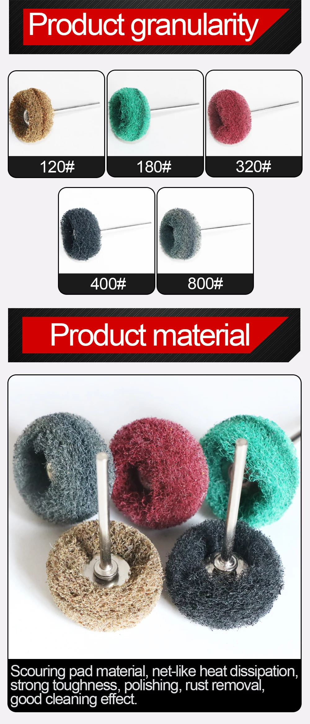 1" Wool Felt Grinding Sanding Head Abrasive Buffing Wheel 2.35/3mm Shank Cotton Thread Polishing Mini Brush for Dremel Dril