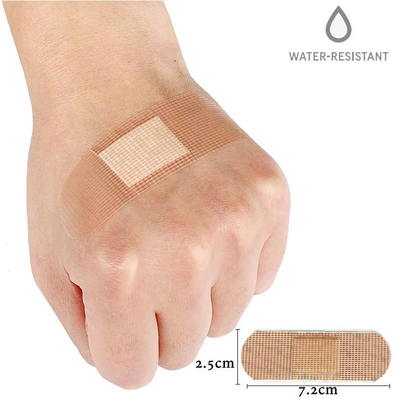 20/50/100Pcs Elastic Wound Adhesive Plaster Breathable Skin Medical Band-Aid First Aid Home Travel Outdoor Camp Emergency Kits
