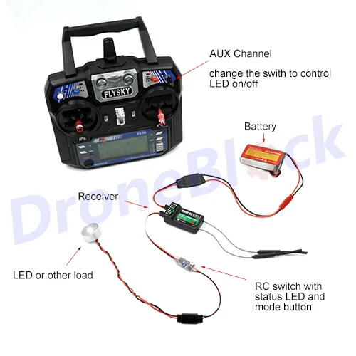 Multi-mode RC Remote Electronic AUX Channel On/Off Switch Car LED PWM Controlled Switch Receiver Control Module