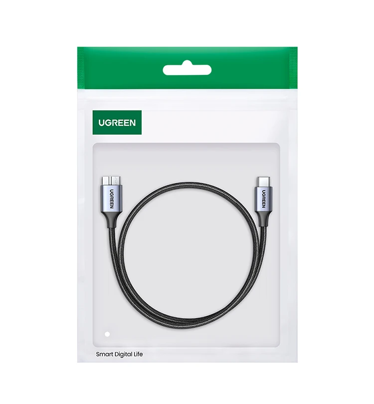 Ugreen USB C to Micro B 3.0 Cable 5Gbps 3A Fast Data Sync Cord For Macbook Hard Drive Disk HDD SSD Case USB Type C Micro B Cable
