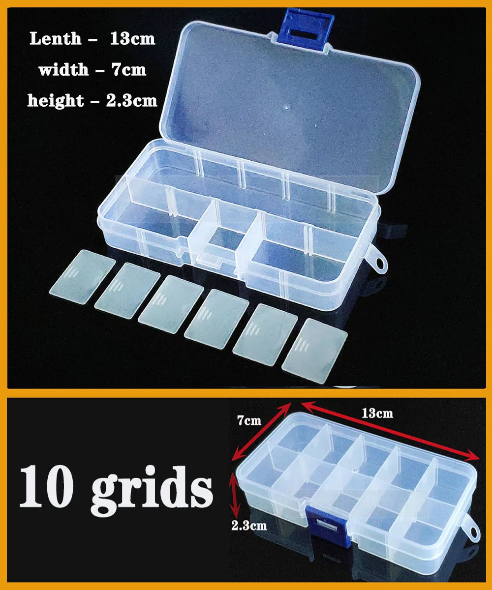 Transparent Plastic Box Screw Compartment Box Jewelry Earring Display Case Container Clear Terminal Organizer Tool Storage Boxes
