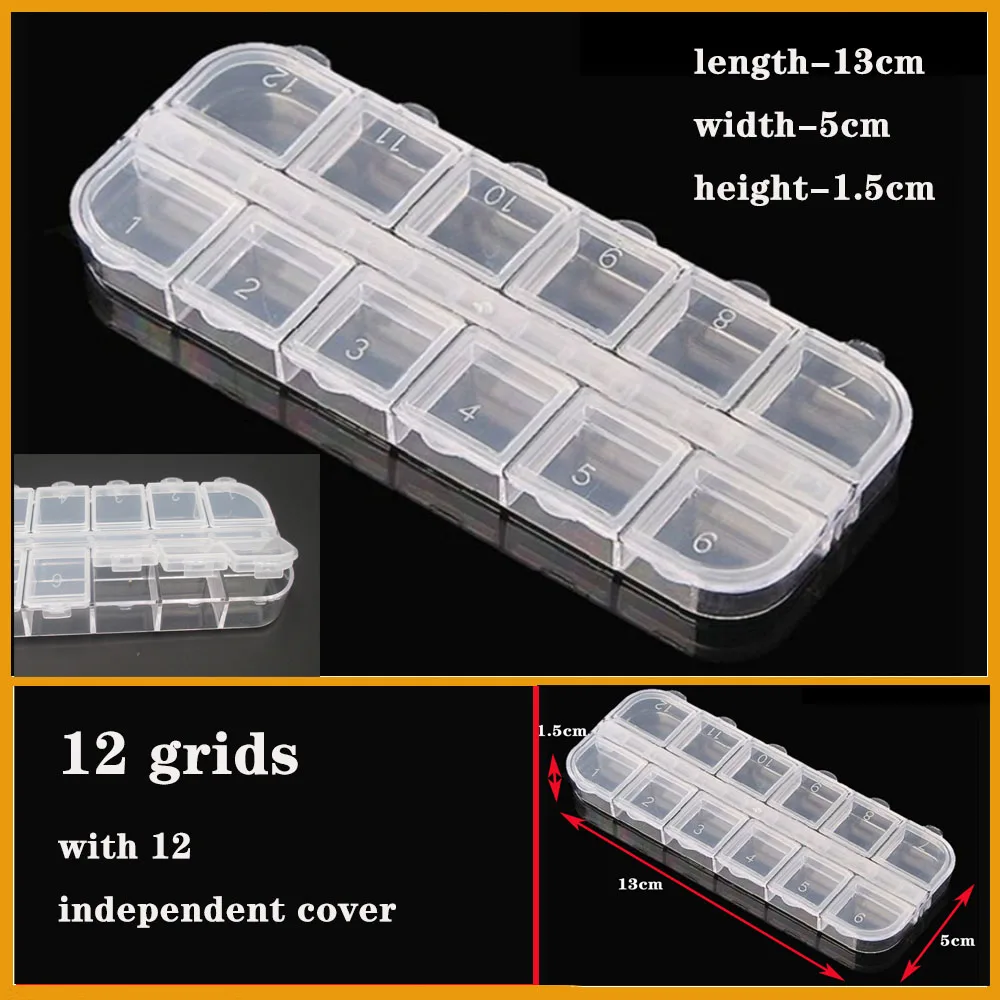 Transparent Plastic Box Screw Compartment Box Jewelry Earring Display Case Container Clear Terminal Organizer Tool Storage Boxes