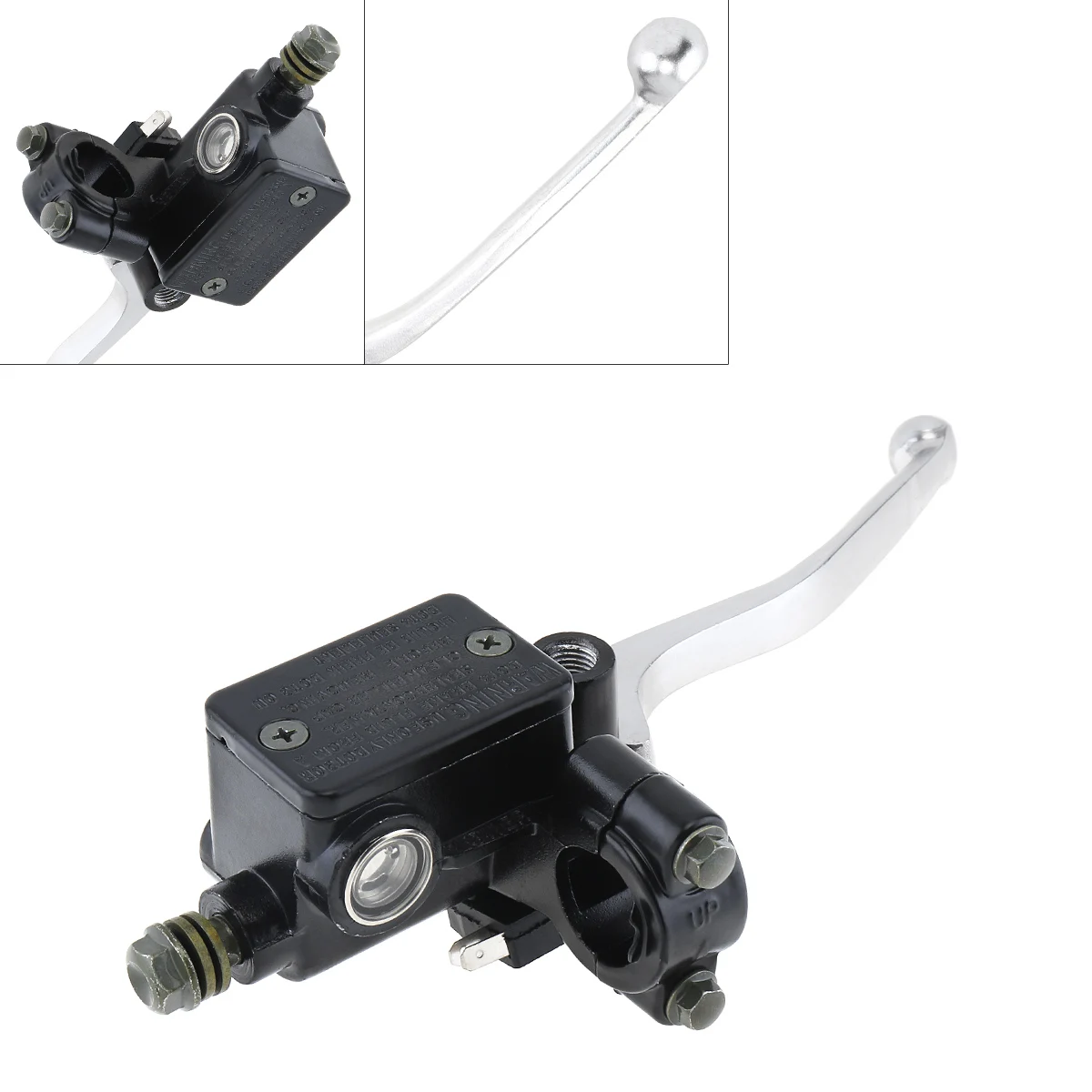 22MM M8/M10 Motorcycle Upper Front Brake Clutch Master Cylinder CNC Clutch Pump Reservoir Pump Lever Left Right Fit for Honda
