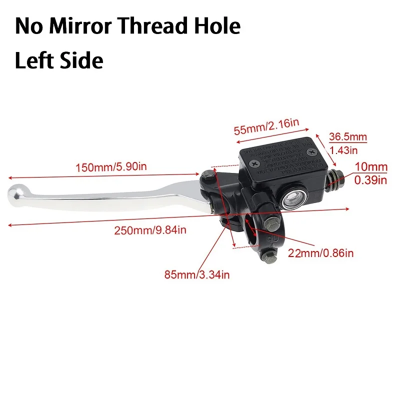 22MM M8/M10 Motorcycle Upper Front Brake Clutch Master Cylinder CNC Clutch Pump Reservoir Pump Lever Left Right Fit for Honda