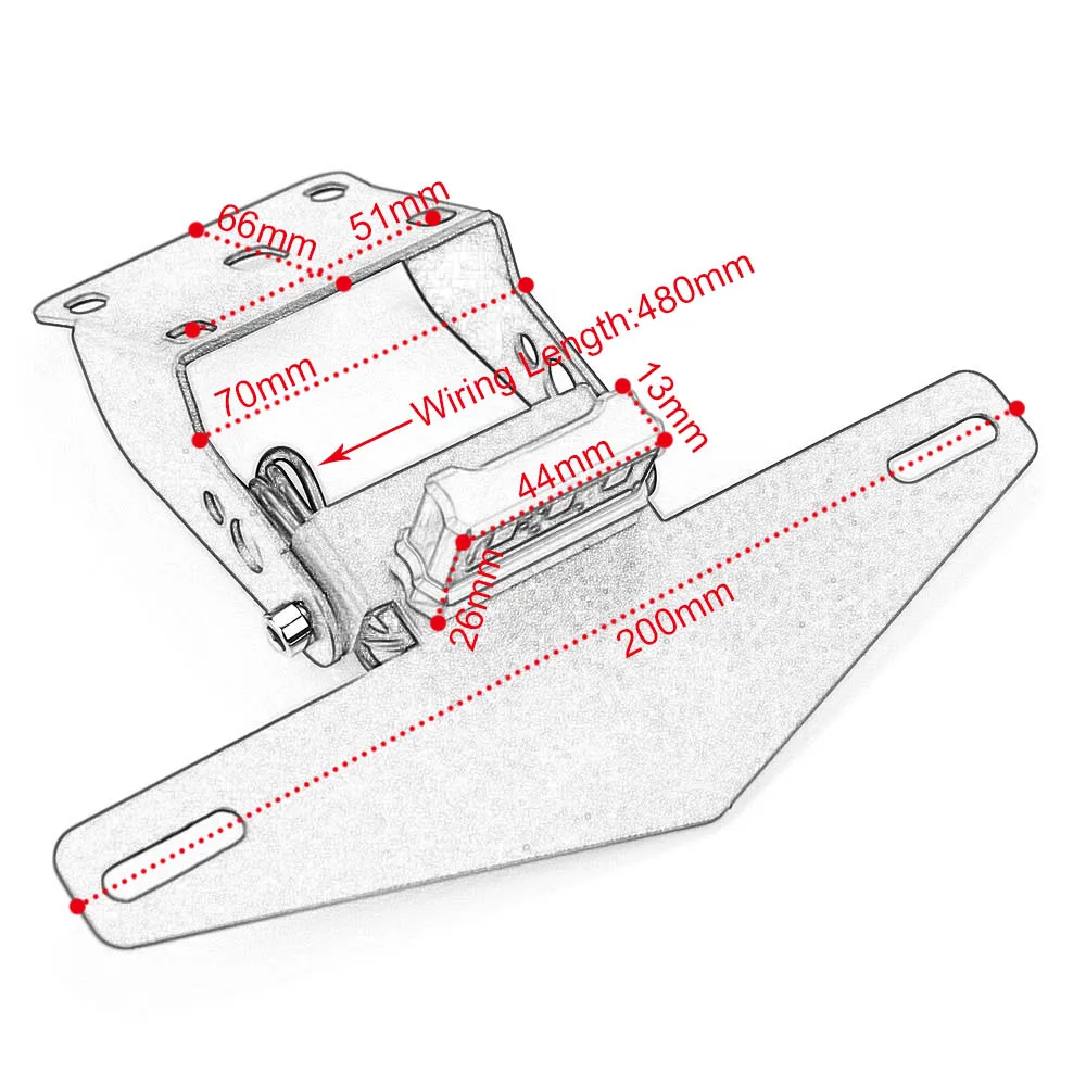 Motorcycle Rear License Plate Tail Frame Holder Bracket For KTM DUKE 125 250 390 200 2017 2018 2019 2020-2023