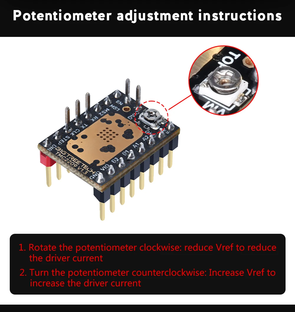 BIGTREETECH TMC2209 V1.3 Stepper Motor Driver UART VS TMC2208 TMC2130 3D Printer Parts For Octopus V1.1 SKR 2 Board Ender 3 V2