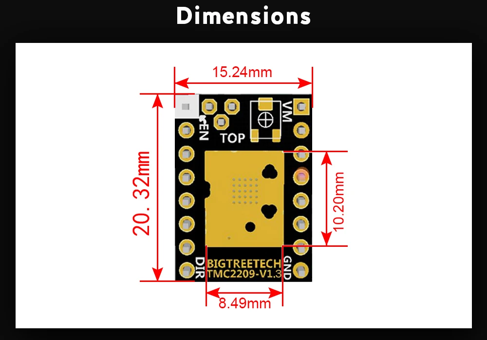 BIGTREETECH TMC2209 V1.3 Stepper Motor Driver UART VS TMC2208 TMC2130 3D Printer Parts For Octopus V1.1 SKR 2 Board Ender 3 V2