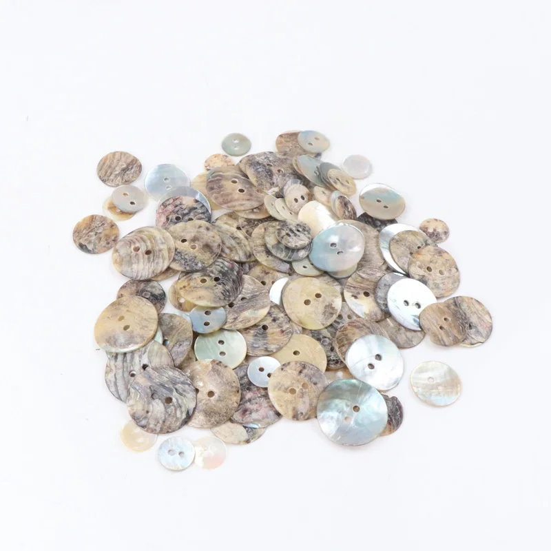 50PCS 20/18/15/12/10mm Natural Shell Sewing Buttons Color Japan Mother of Pearl MOP Round Shell 2 Hole Button Sewing Accessories