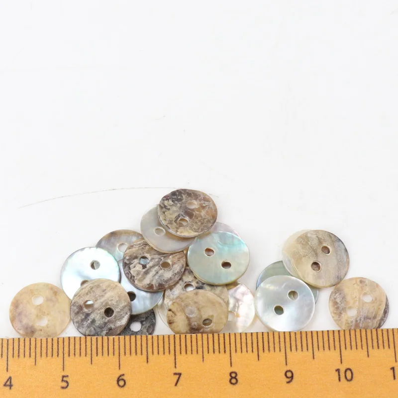 50PCS 20/18/15/12/10mm Natural Shell Sewing Buttons Color Japan Mother of Pearl MOP Round Shell 2 Hole Button Sewing Accessories