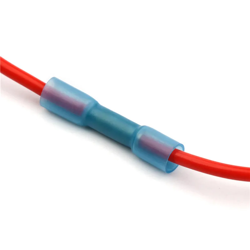 10/20/30/50PCS Heat Shrink Insulated Butt Connectors Splice Electrical Crimp Terminals Waterproof AWG 22-18 AWG 16-14 AWG 12-10