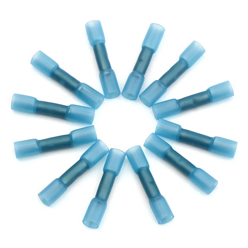 10/20/30/50PCS Heat Shrink Insulated Butt Connectors Splice Electrical Crimp Terminals Waterproof AWG 22-18 AWG 16-14 AWG 12-10