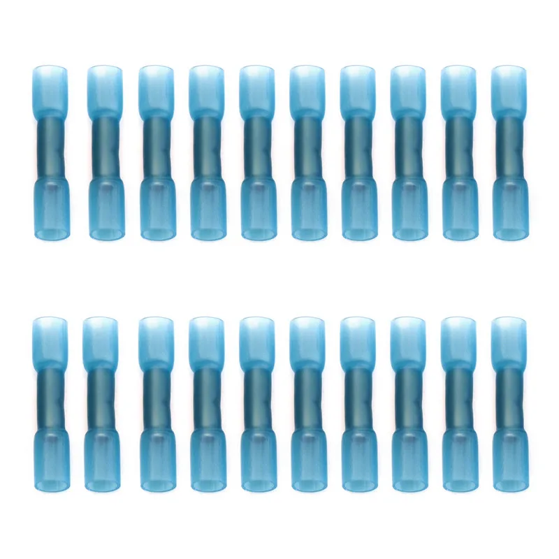 10/20/30/50PCS Heat Shrink Insulated Butt Connectors Splice Electrical Crimp Terminals Waterproof AWG 22-18 AWG 16-14 AWG 12-10