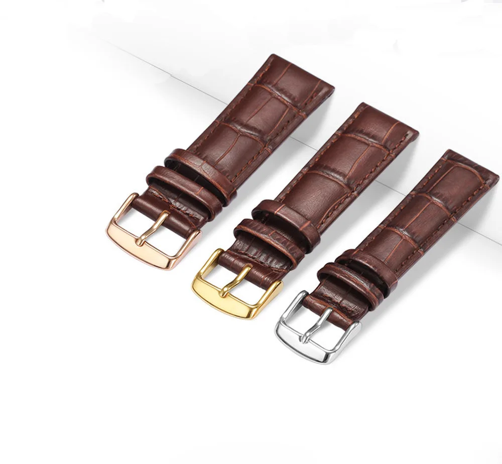 Universal Replacement Leather Watch Strap Leather Watchband for Men Women 12mm 14mm 16mm 18mm 19mm 20mm 21mm 22mm Watch Band