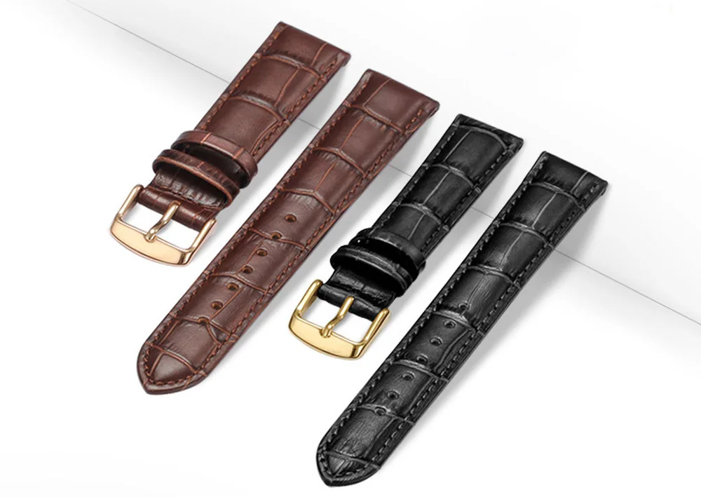 Universal Replacement Leather Watch Strap Leather Watchband for Men Women 12mm 14mm 16mm 18mm 19mm 20mm 21mm 22mm Watch Band