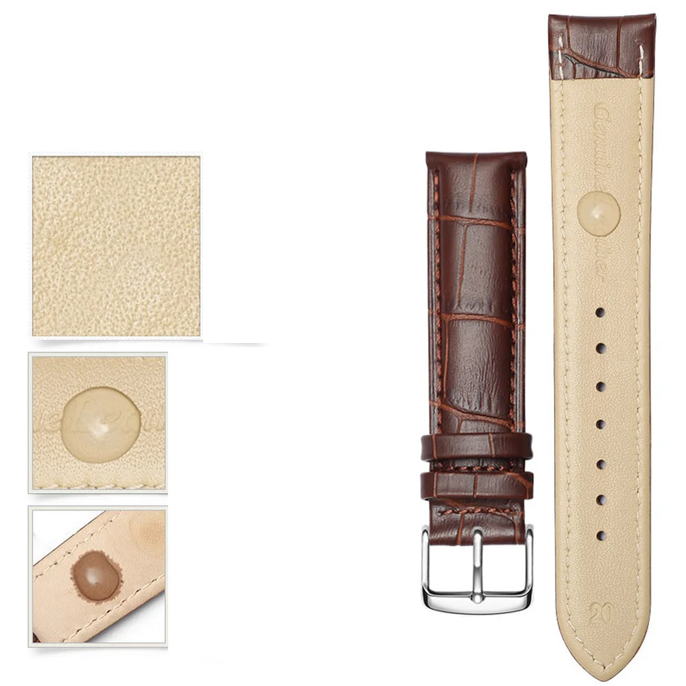 Universal Replacement Leather Watch Strap Leather Watchband for Men Women 12mm 14mm 16mm 18mm 19mm 20mm 21mm 22mm Watch Band