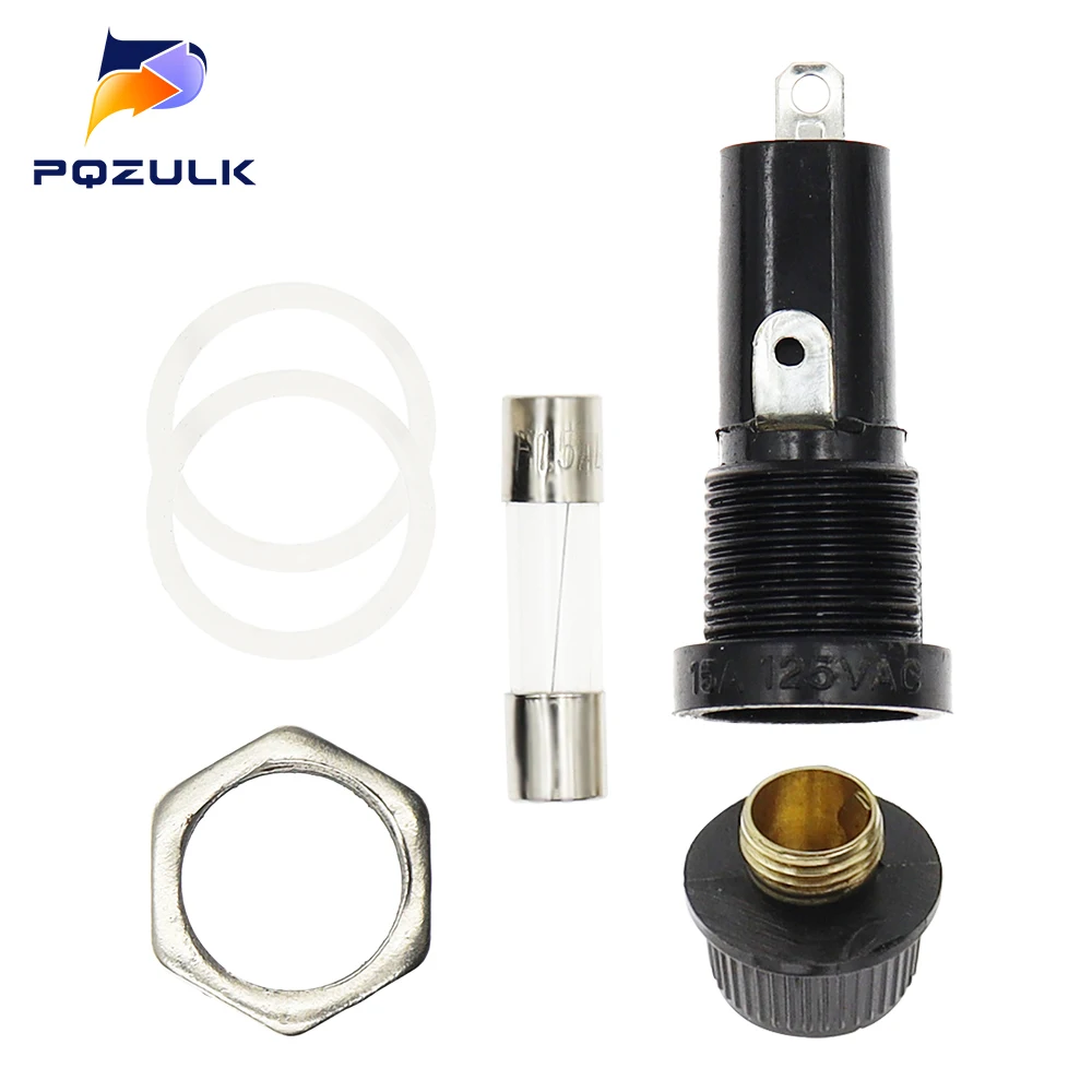 5PCS 5*20mm 6*30mm Glass Fuse Holders 5x20 6x30 Insurance Tube Socket Fuse Holder for insurance Panel Mount Fuse Holder