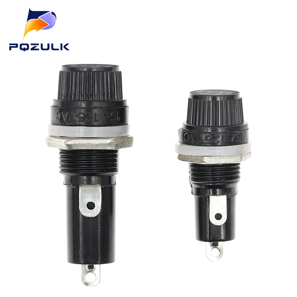 5PCS 5*20mm 6*30mm Glass Fuse Holders 5x20 6x30 Insurance Tube Socket Fuse Holder for insurance Panel Mount Fuse Holder