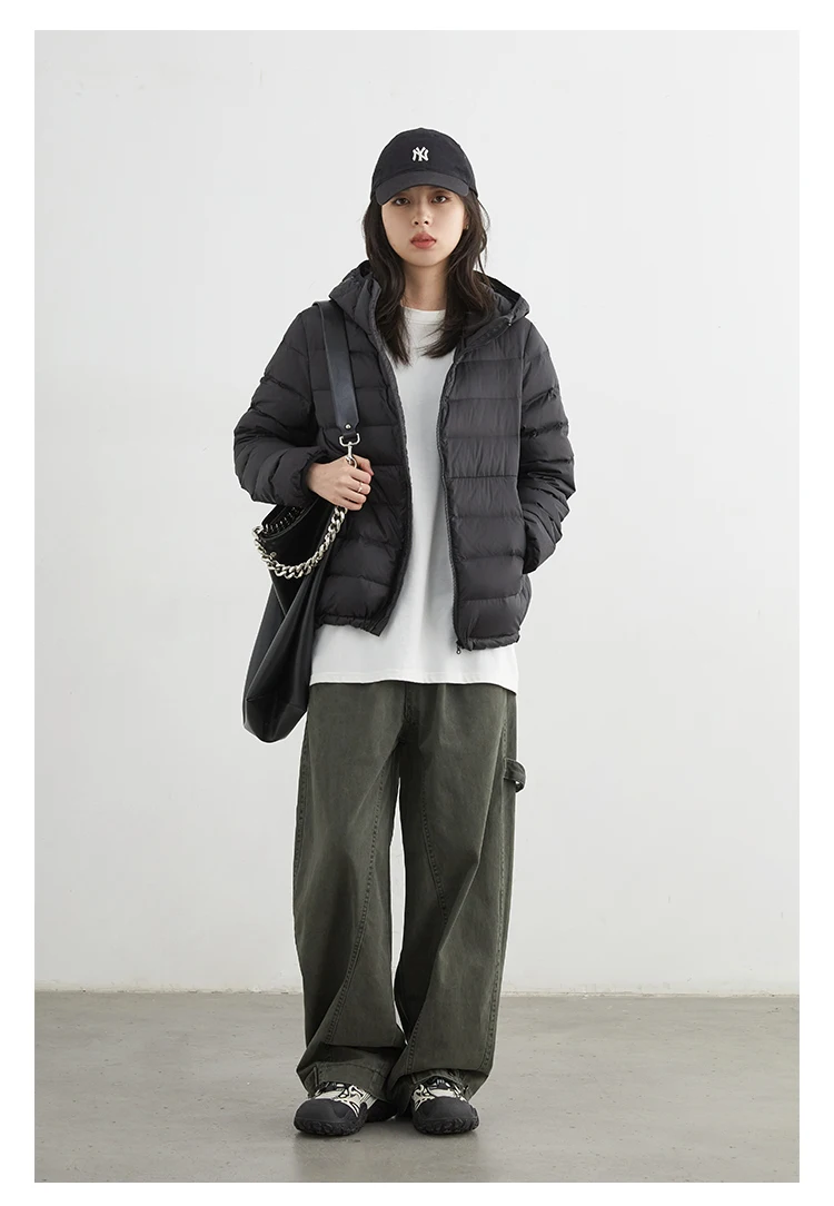 CHIC VEN Women Lightweight Down Coats Solid Loose Casual New Hooded Slim Girl Down Jacket 90 White Duck Down Autumn Winter 2025