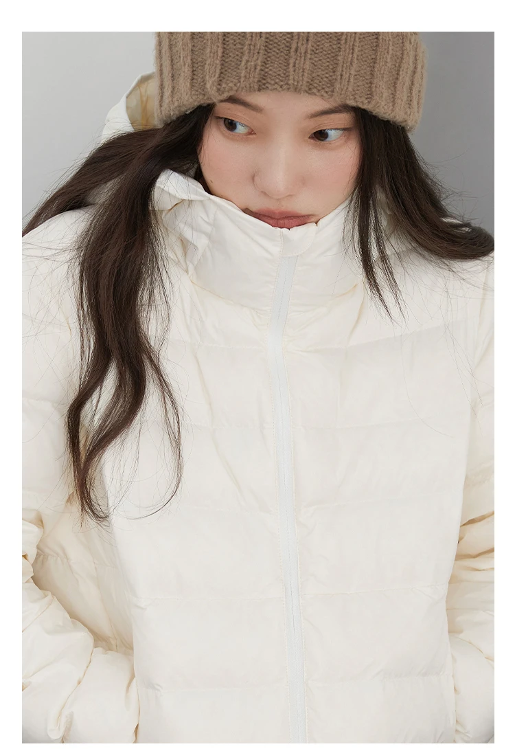 CHIC VEN Women Lightweight Down Coats Solid Loose Casual New Hooded Slim Girl Down Jacket 90 White Duck Down Autumn Winter 2025