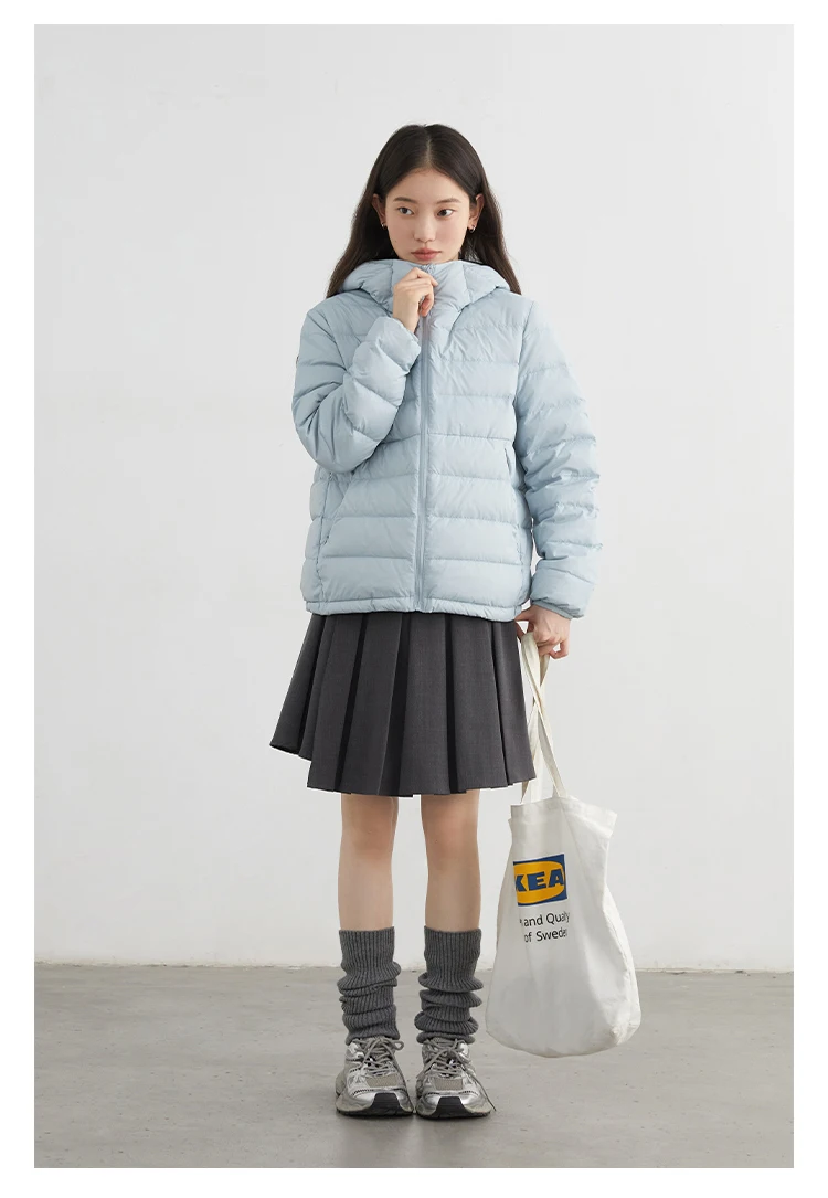 CHIC VEN Women Lightweight Down Coats Solid Loose Casual New Hooded Slim Girl Down Jacket 90 White Duck Down Autumn Winter 2025