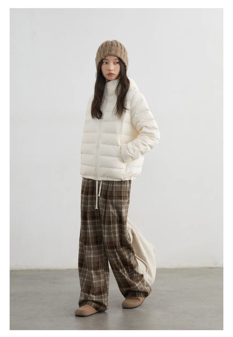 CHIC VEN Women Lightweight Down Coats Solid Loose Casual New Hooded Slim Girl Down Jacket 90 White Duck Down Autumn Winter 2025